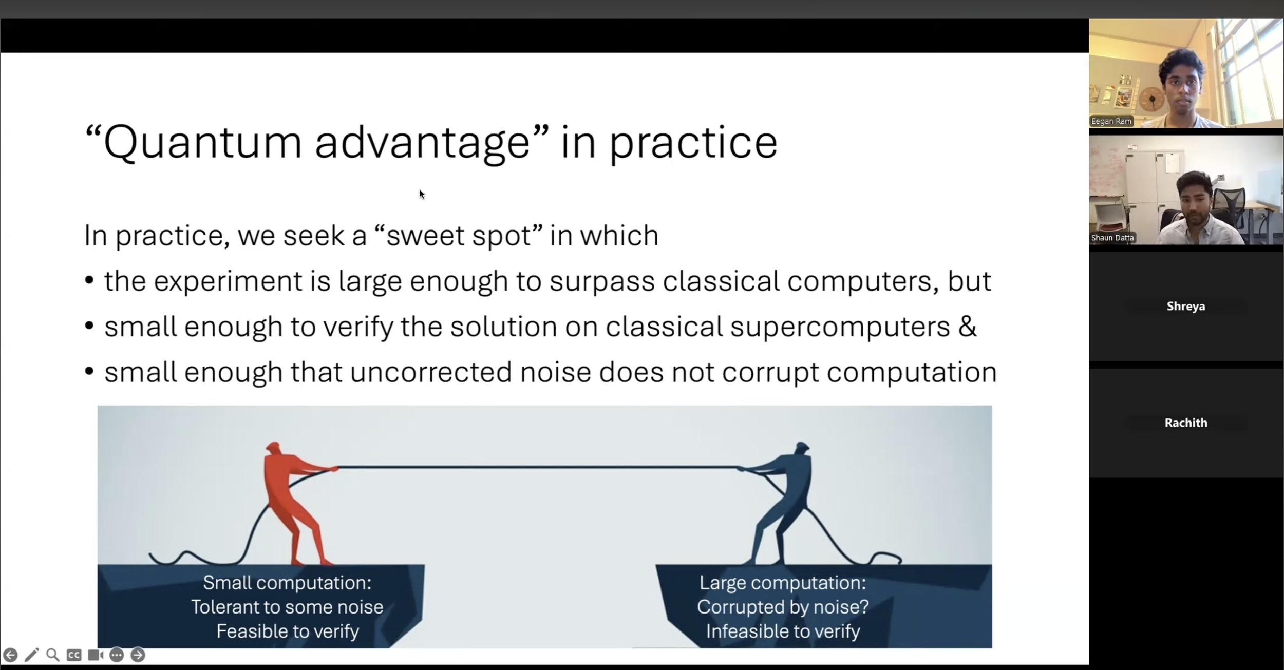Students in the high school quantum computing course